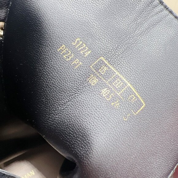 Stuart Weitzman Laine Leather Combat Lace Up Boots Black US 10 EU 40.5 NEW - Picture 13 of 13